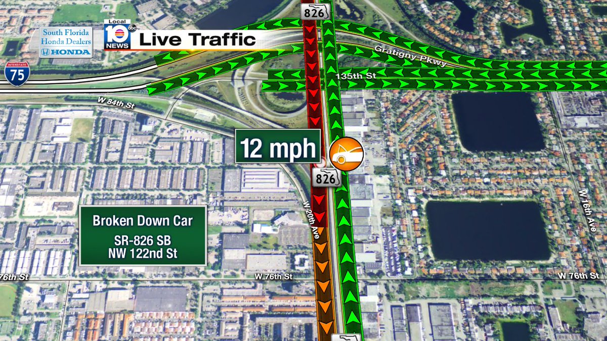 Broken Down Car on SR-826 SB at NW 122nd St #traffic #miami https://t.co/3vc484zFTP