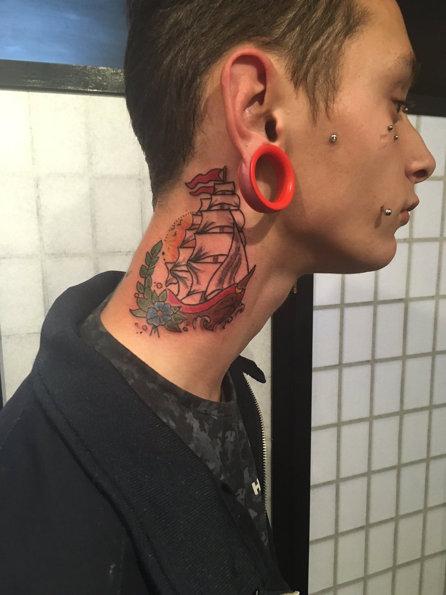 NewIDWestBrom's tweet photo. Rad traditional ship neck piece done by or junior artist Wes!

#newidwestbrom 
#teamnewid https://t.co/LBbReLAalD