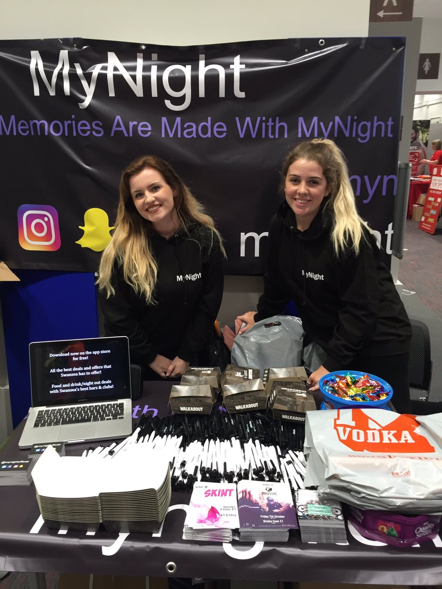 MyNightOfficial's tweet photo. Freshers fair today on Bay Campus! https://t.co/NxQZCicAkR