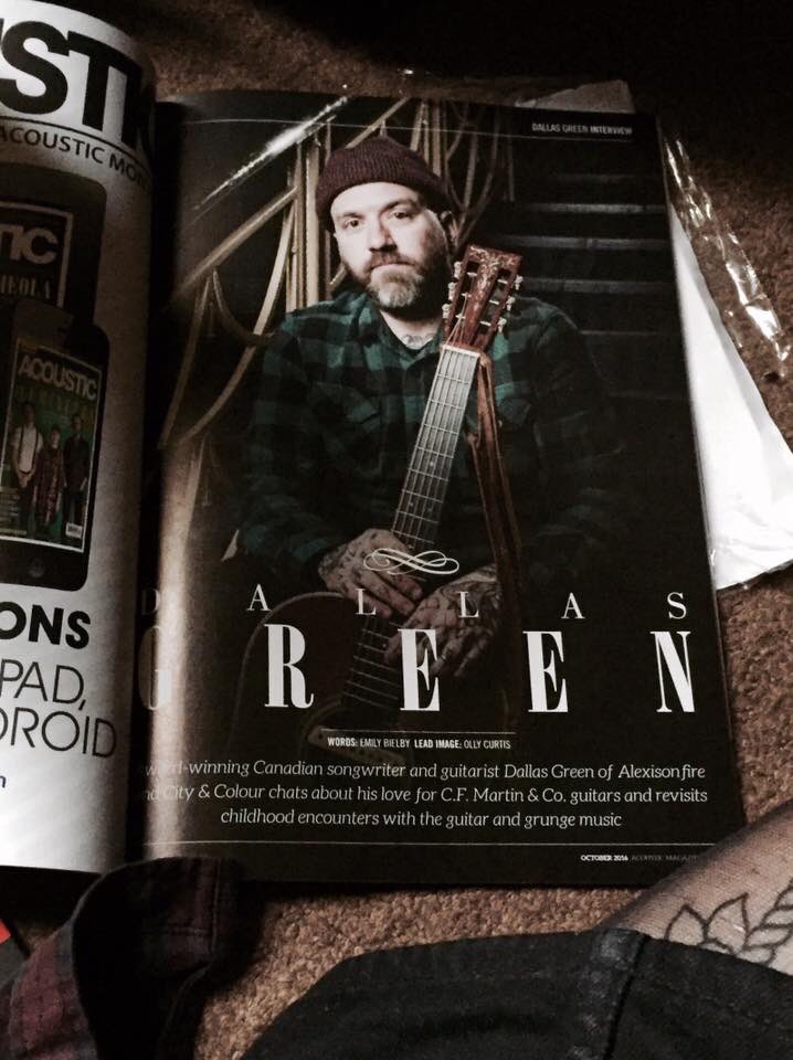 journogalemmie's tweet photo. Dallas Green from @cityandcolour feature in new issue of @acousticmag talking about @MartinGuitar and grunge music. https://t.co/O4PTgs9LfG