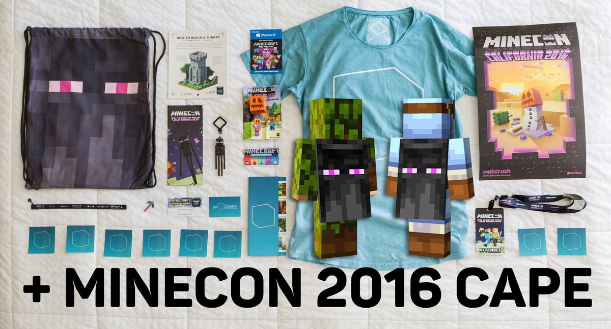 blockMC's tweet photo. 🎉MINECON 2016 CAPE GIVEAWAY🎉

+ ALL #Minecon2016 MERCH
+ goCreative MERCH

RT + FOLLOW to ENTER✅

Winner will be announced 10th Oct. 2pm EDT https://t.co/MKCG7KA2jO