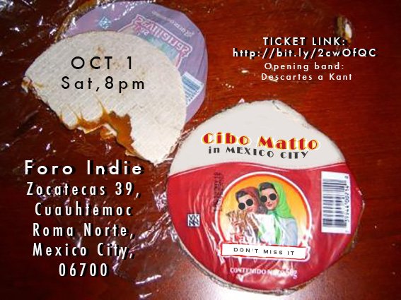 Cibo Matto in Mexico: better than beans full of weevils