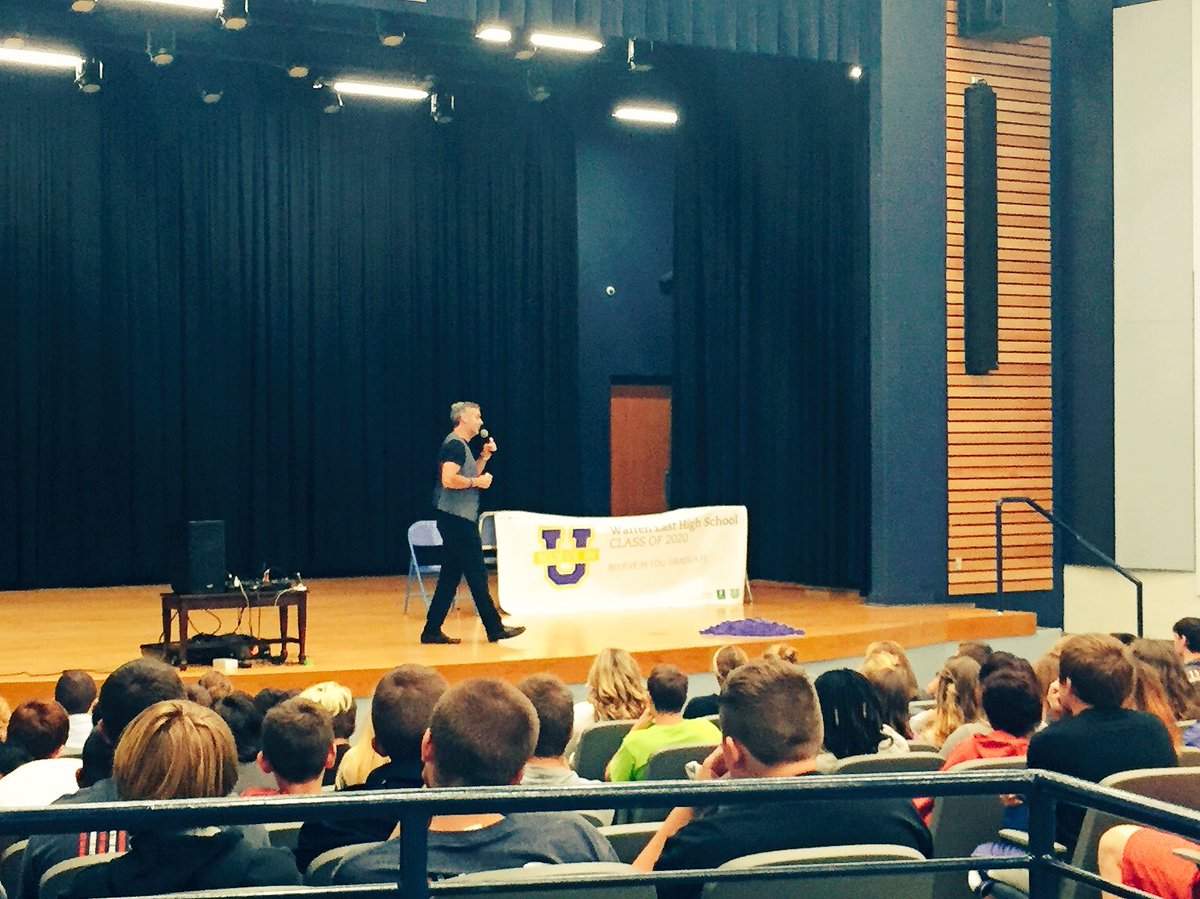 Herff Jones brings a guest to speak to the Class of 2020!  Thanks Eddie Slowikowski for helping WE believe in U(s)!!!  #raiderpride