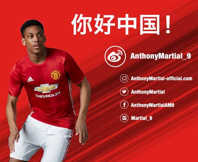 Follow me on Weibo here @SinaWeibo weibo.com/anthonymartial9 @ManUtd #China