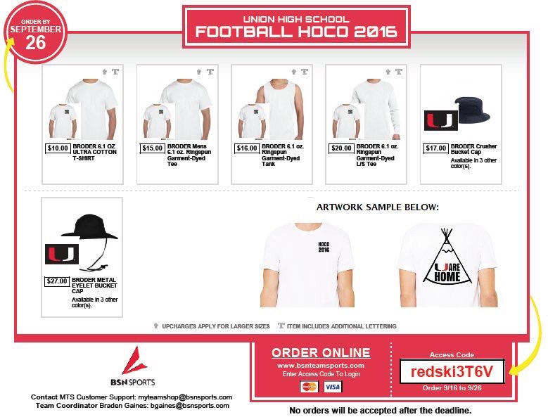 UHypeCrew's tweet image. Order your HOCO shirts and bucket hats! Hurry today's the last day!!