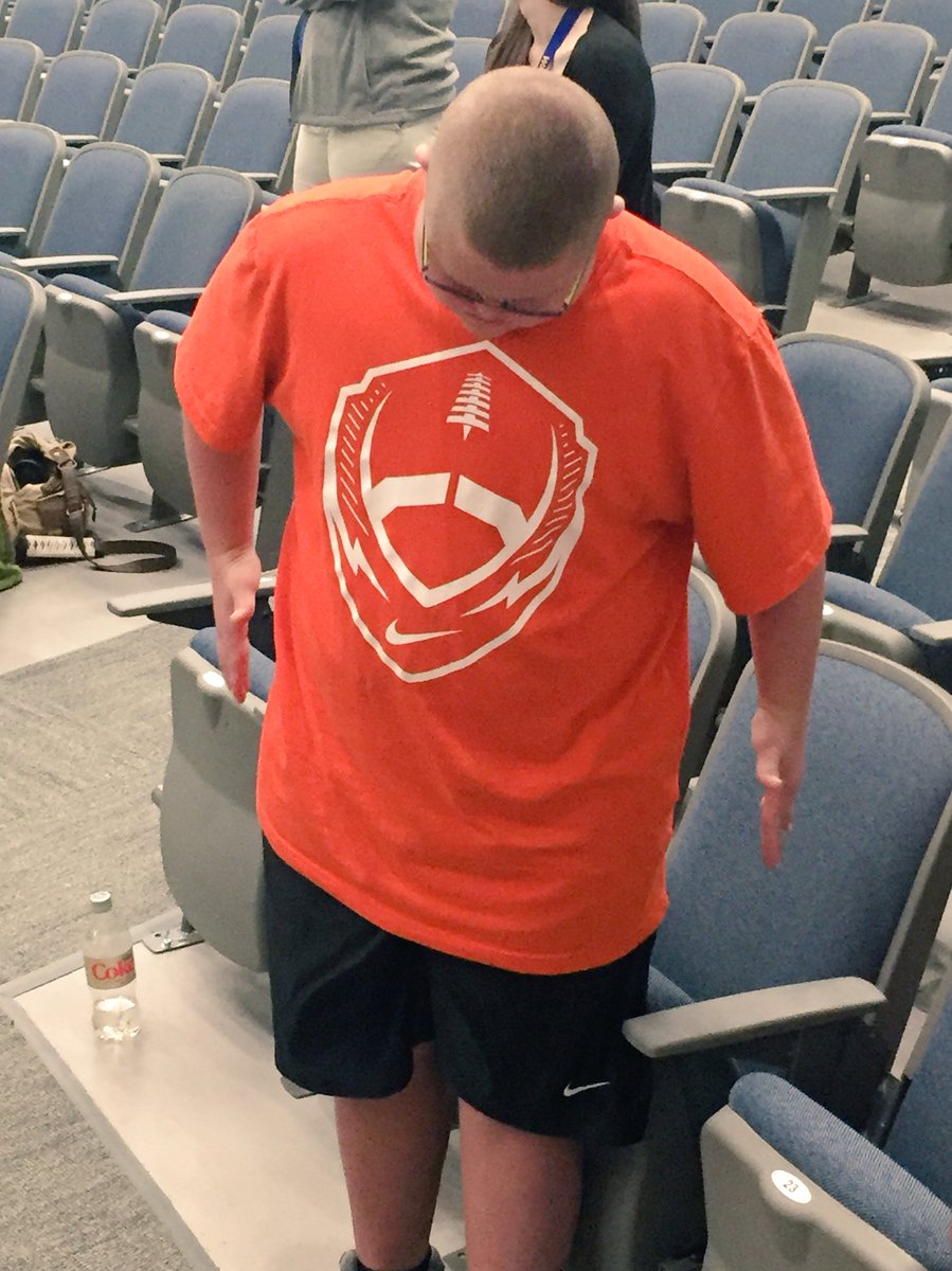 Todd shows off his best dance moves in the "Believe in U" presentation!  #RaiderPride #classof2020
