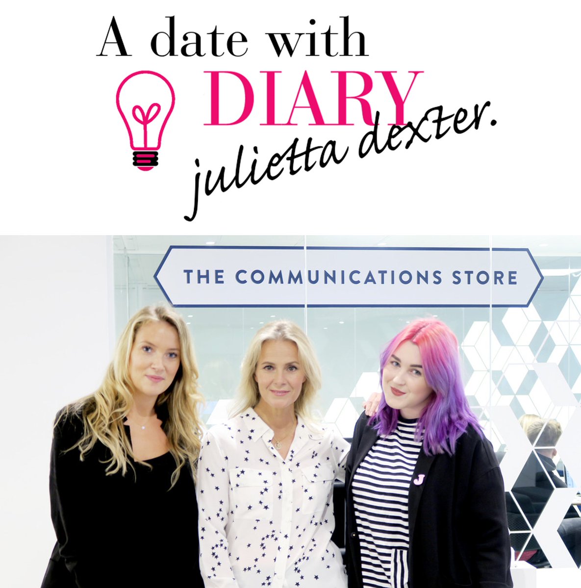 DIARYdirectory's tweet photo. A date with DIARY... Julietta Dexter - Founder & CEO of @TheCommsStore https://t.co/nQ1IYVAQxS #ADateWithDIARY https://t.co/w71gf9xdaN