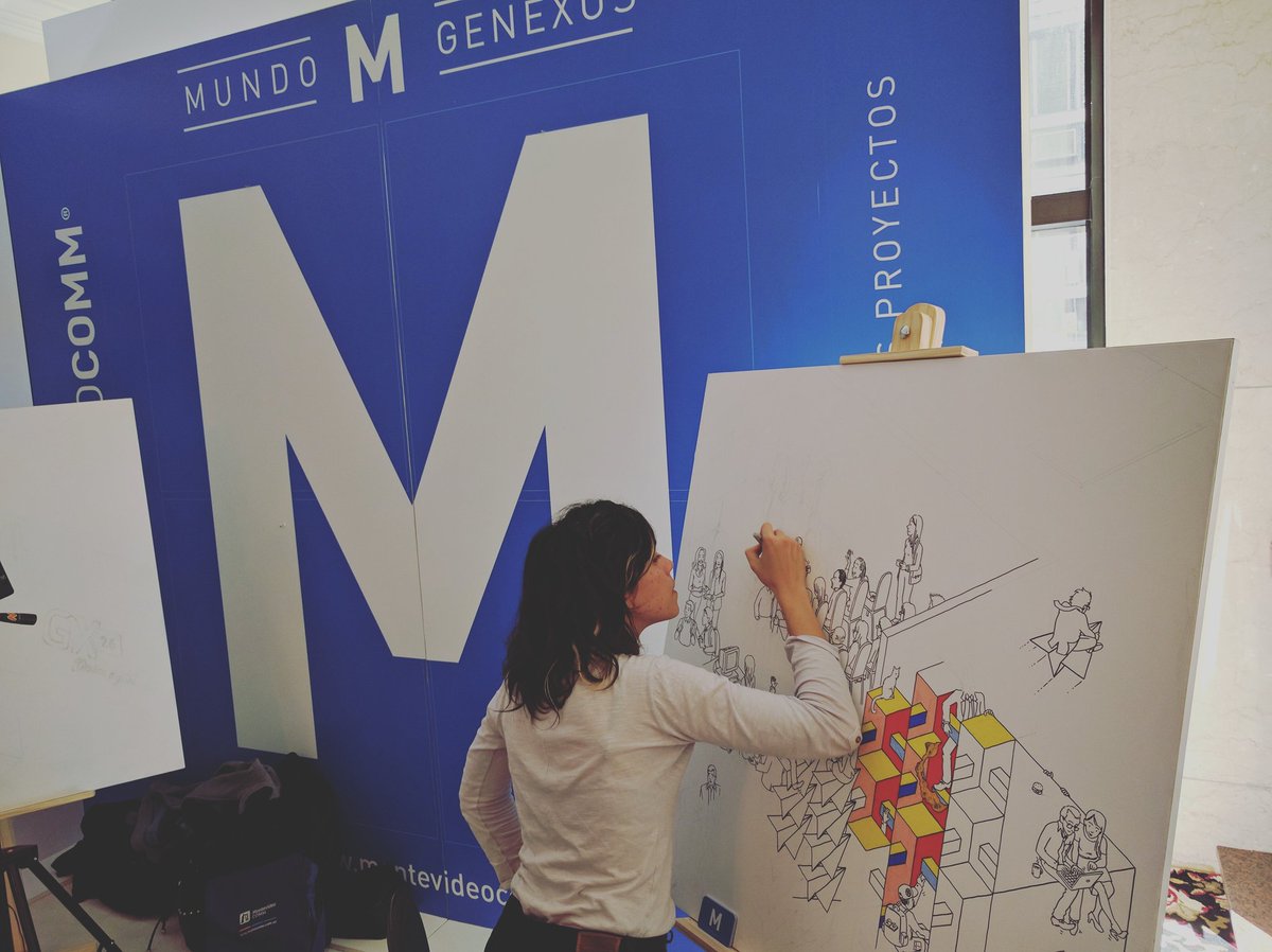 canalmvd's tweet photo. Estamos dibujando el #MundoGenexus. Te vamos a mostrar a lo largo del día cómo avanza y el resultado final! #GX26 #DreamDigital https://t.co/t54pNfixOV