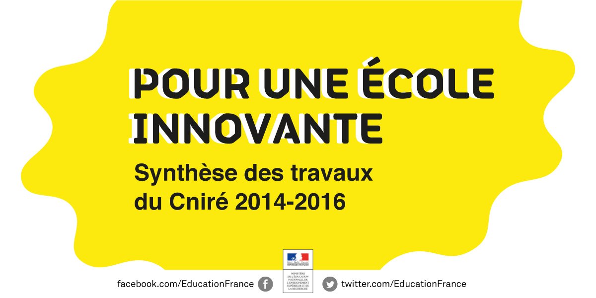 Retrouvez les 42 propositions du Cniré pour promouvoir une école innovante → po.st/RapportCnire2 #EduInov
