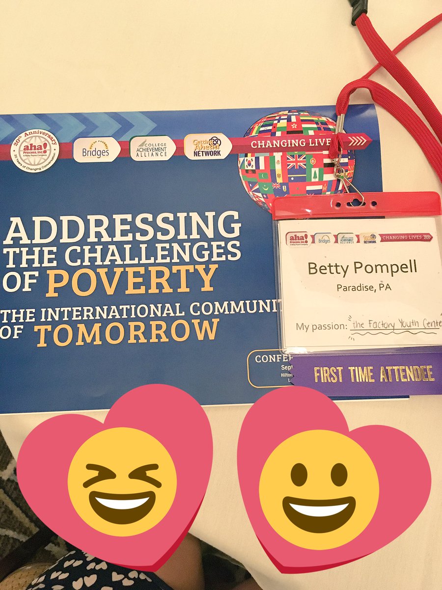 BettyBooPompell's tweet photo. Pumped to take my passion for @thefactoryyc &amp; @PequeaValleySD &amp; learn about addressing the challengesof poverty!@ahaprocess #AddresssPoverty https://t.co/xtOFlqOn0o