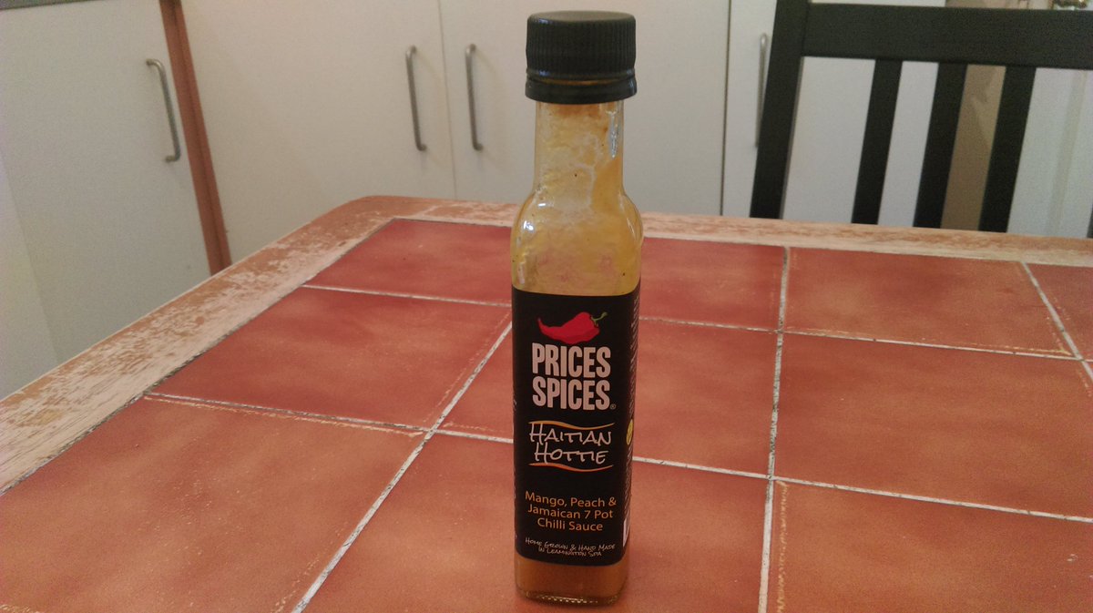 MrChilliAddict's tweet photo. Very much enjoying @PricesSpices  Haitian Hottie sauce which has Bhut Jolokia. Where's it all going? ;) #Chilli https://t.co/VaBMWUIf1W