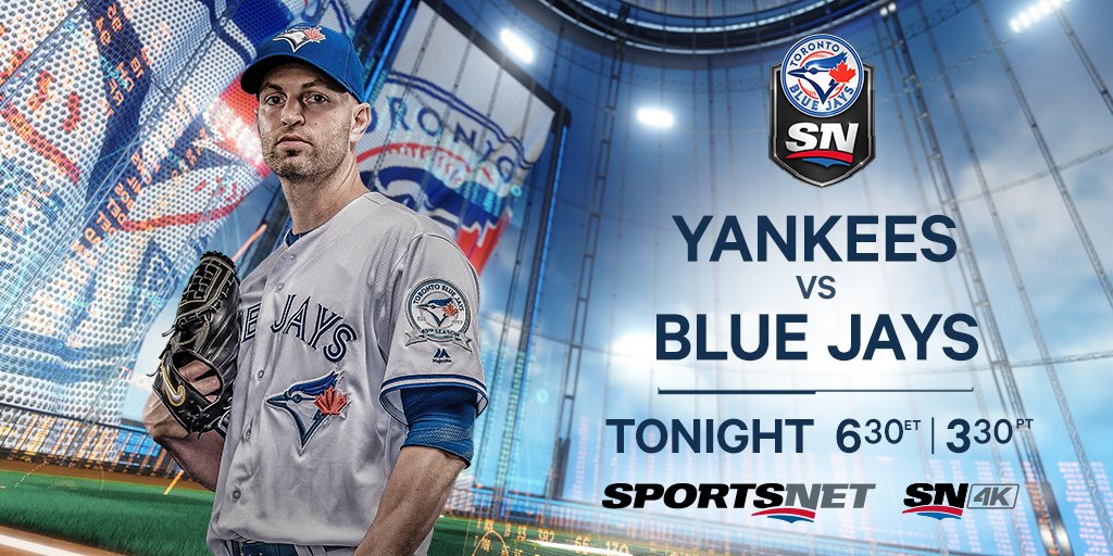 Sportsnet's tweet image. LIVE TONIGHT: #BlueJays on Sportsnet -- @BlueJays host @Yankees at 6:30pmET/3:30pmPT on Sportsnet &amp;amp; Sportsnet 4K