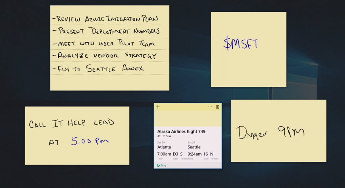 jakrigg's tweet photo. Sticky Notes without the sticky but with #Cortana intelligence #MSIgnite #InkPower https://t.co/gJYxNYCpJU