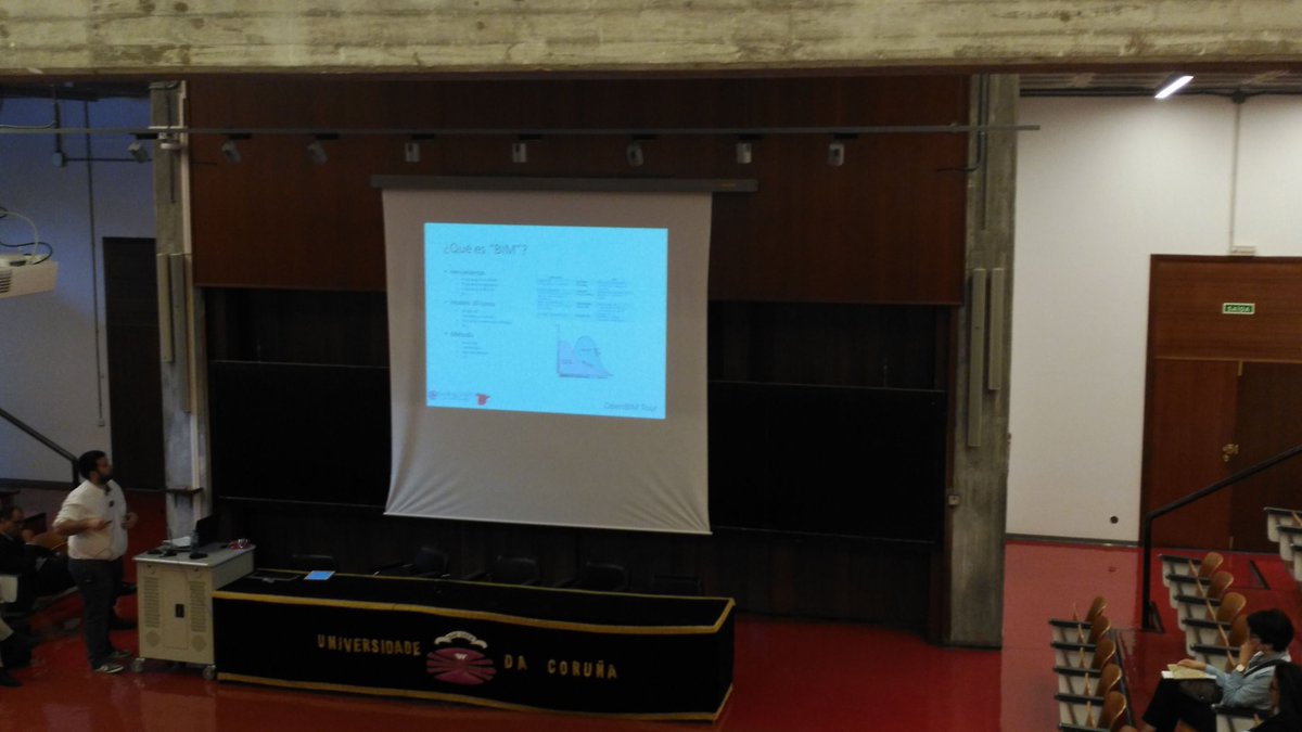 estePepin's tweet photo. Volver a la #EUAT #Coruña para "aprender" de #BIM en la Jornada de @buildingSMARTsp. Parece raro tanta "modernidad" en un sitio como éste... https://t.co/muAPDNg1vD