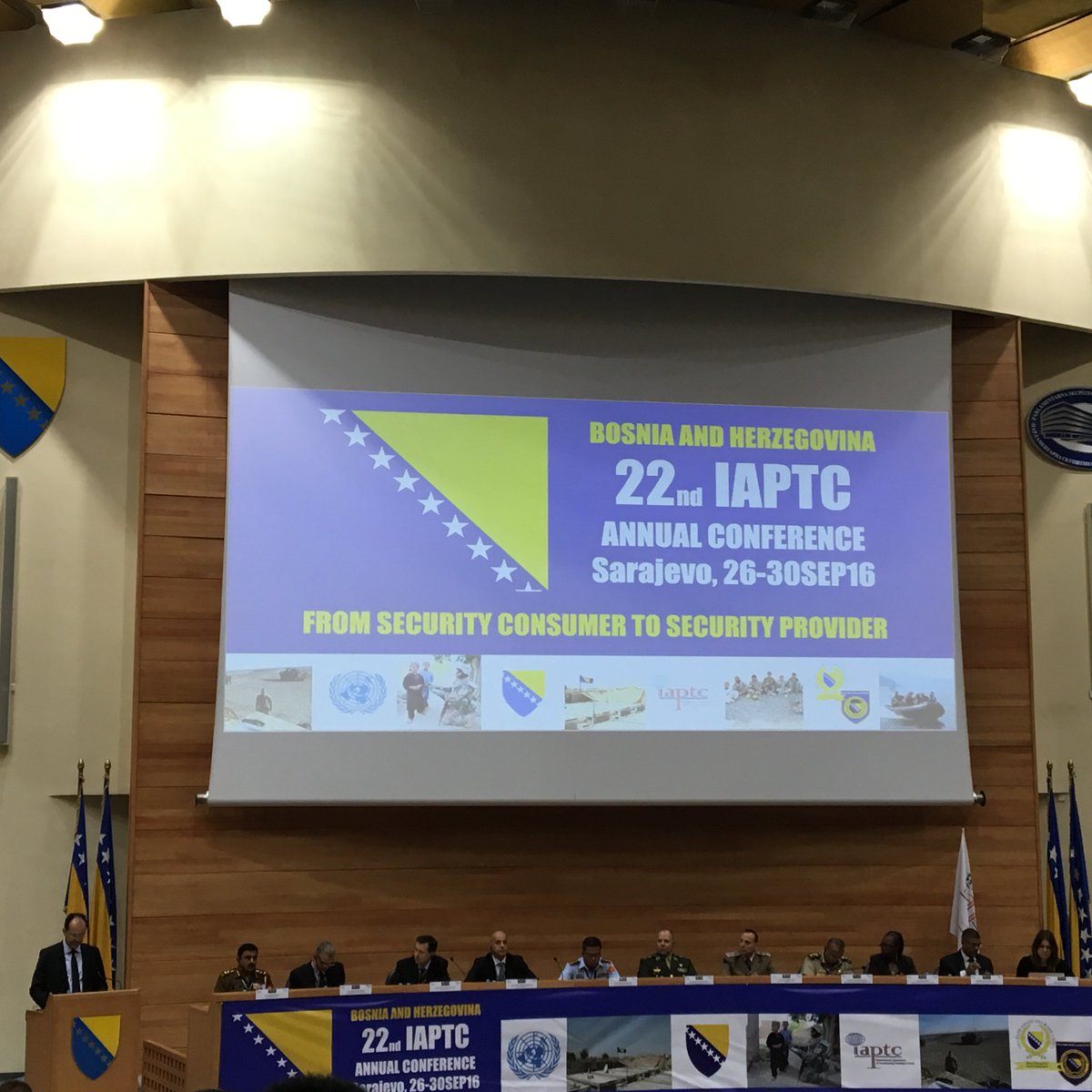 peaceoperations's tweet image. #IAPTC 2016 is underway! Speaker of the House of Peoples, Parliamentary Assembly of Bosnia, Mr. Safet Softić spoke at the opening ceremony.