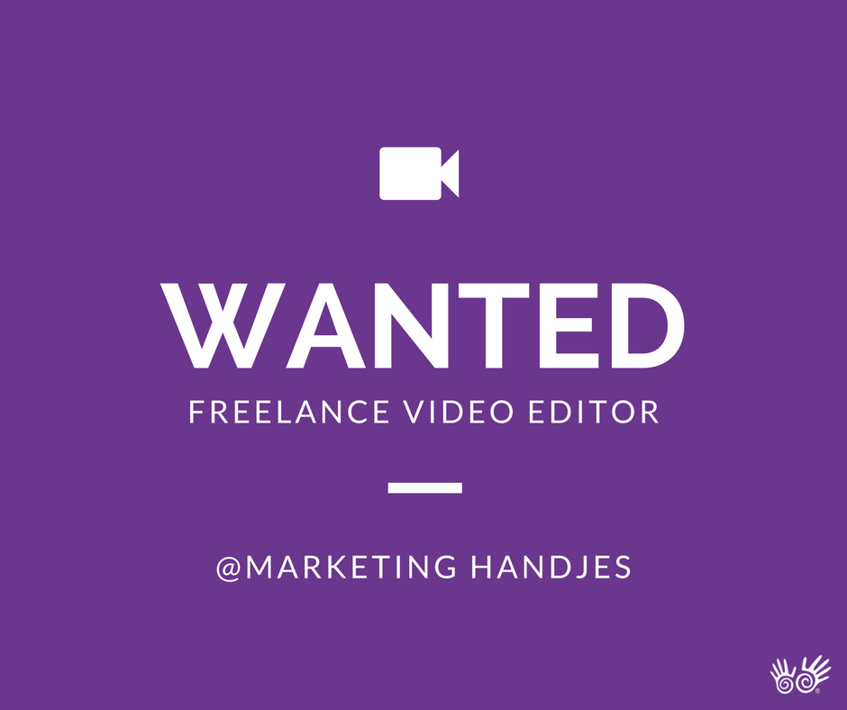 MarketingHandje's tweet photo. WANTED: freelance video editor bij @MarketingHandje Wie kent iemand of is iemand die handig is met YouTube video's editen? #ZZP #vacature https://t.co/EZQOaCt7v1