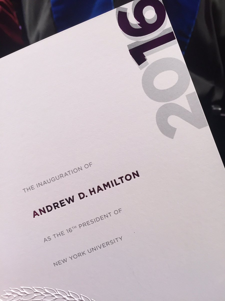 geeta_menon's tweet photo. The #nyuinauguration ceremony yesterday was lovely! Congratulations, #PresidentHamilton! Looking forward to our #violet future! #violetpride https://t.co/cBB5CbtTZr