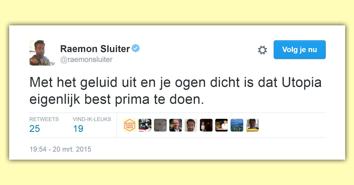 thebestsocialNL's tweet image. Utopia bestaat 1000 dagen en dit zijn de leukste tweets debestesocialmedia.nl/utopia-bestaat…