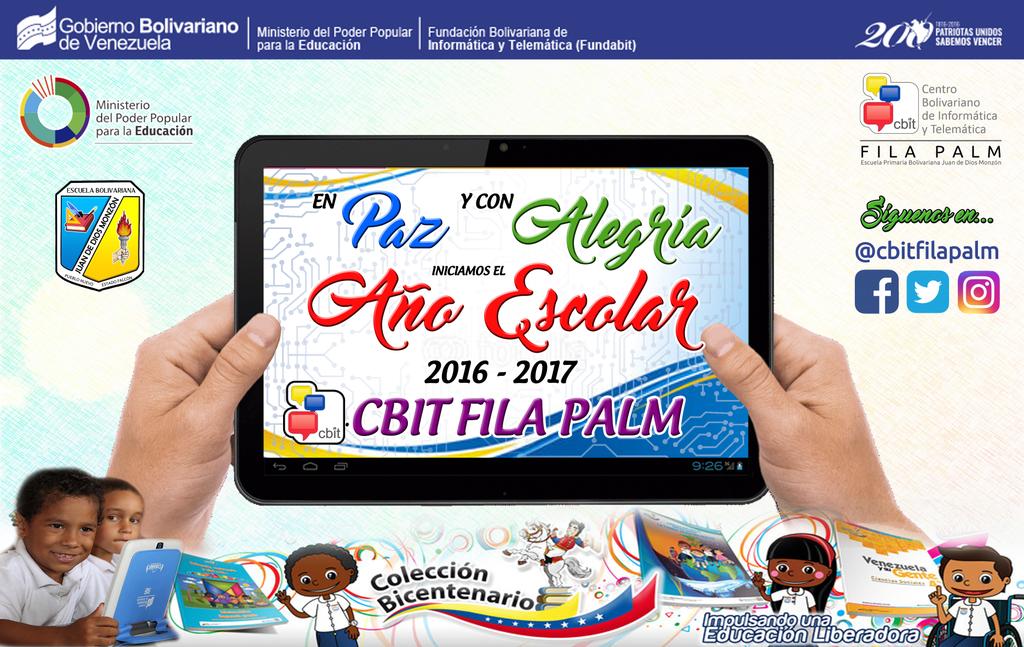 CBITFILAPALM's tweet photo. En Paz y con Alegría damos inicio a un nuevo Año Escolar en el municipio Falcón #CBITFilaPalm @MaryLuzTovar3 https://t.co/swfXmUml9k