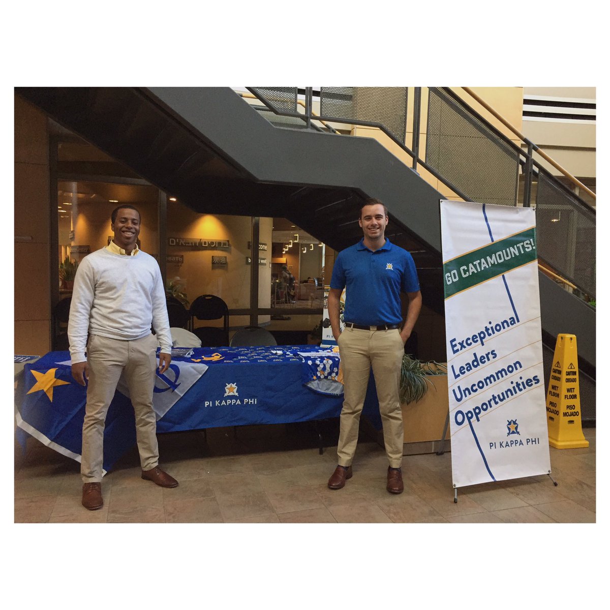 VermontPiKapp's tweet photo. We are tabling in the Davis Center all week from 10-2! If you're interested in learning more about Pi Kappa Phi come on by! #UVM #PiKapp https://t.co/61YckpHrCC