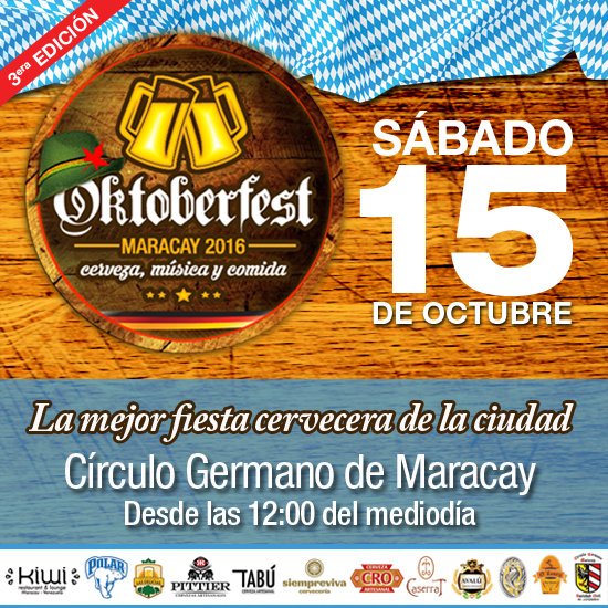 CervezaAvalu's tweet photo. @trafficVALENCIA #maracay te invita a su 3ra edicion del Oktoberfest, Gran Variedad de Cerveza Artesanal ven con La Familia y Disfruta. https://t.co/avIynIf9Dk