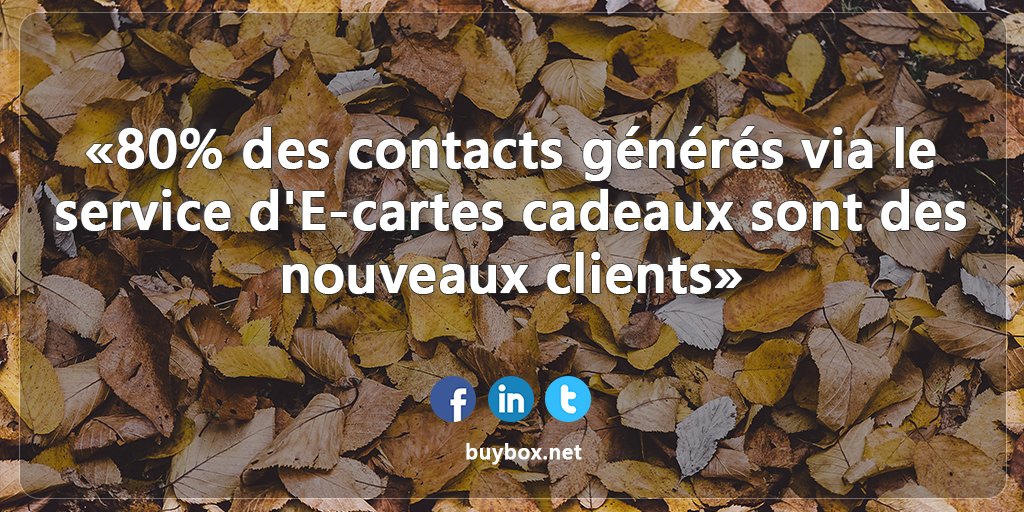 BuyBox's tweet photo. #Ecommerce #Egiftcard Comment dynamiser votre acquisition clients à l’approche des fêtes de fin d’année ? => https://t.co/UvtNnr2YgG https://t.co/v72GVwrEOE