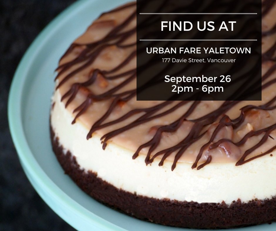 WendelsTF's tweet photo. Beat the #MondayBlues with #glutenfree treats. We're sampling our Pecan Caramel Turtle Cheesecake at @urbanfare Yaletown today. https://t.co/17hpxWih32