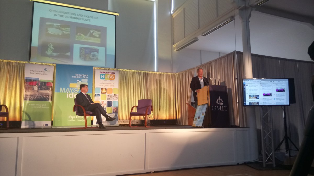 GMITihubs's tweet image. Warren Tuttle of @uiausa discussing the many products he's taken to market... #spirit2016 #mayoideasweek