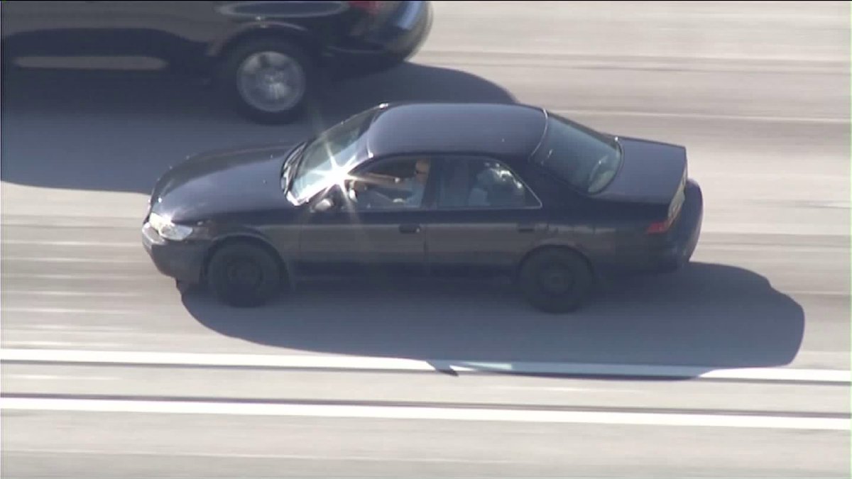Driver appears to be only person in stolen car. Chase now on EB 10 in