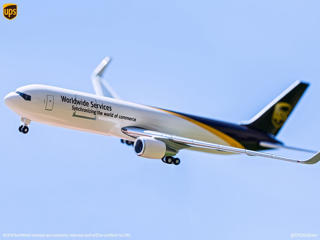 UPSAirlines's tweet photo. RT any of our tweets from #UPSFleetWeek for a chance to win 1 of 5 UPS 1/400 scale plane models! https://t.co/sULiMABdjR