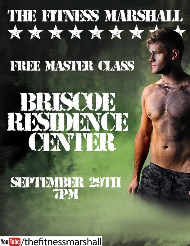 <a href="/IUBriscoe/">Briscoe Res Center</a> is hosting the Fitness Marshall in the Briscoe SAR.

'nuff said.

It'll be limited to 250 people, so get there early!