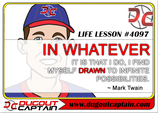 DugoutCaptain's tweet photo. Do you believe in #InfinitePossibilities? Follow DC for more! #MakePracticeFunAgain #PlayHardHaveFun #MondayMotivation #Baseball2016 https://t.co/Ubw1ox7hou