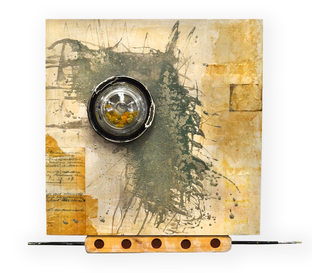 artkatstudio's tweet photo. My newest piece. 'The Eye' currently in the 'Compositions of a Found Mind' Exhibit at The Moody Learning Center 3rd Floor. Ends Dec.2,2016 https://t.co/2DpscF1HG6