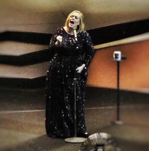 concertpass's tweet image. Hello ... from MSG. Adele shining last night. Pic by our good friend, The Big P.A.  #ConcertCoverage