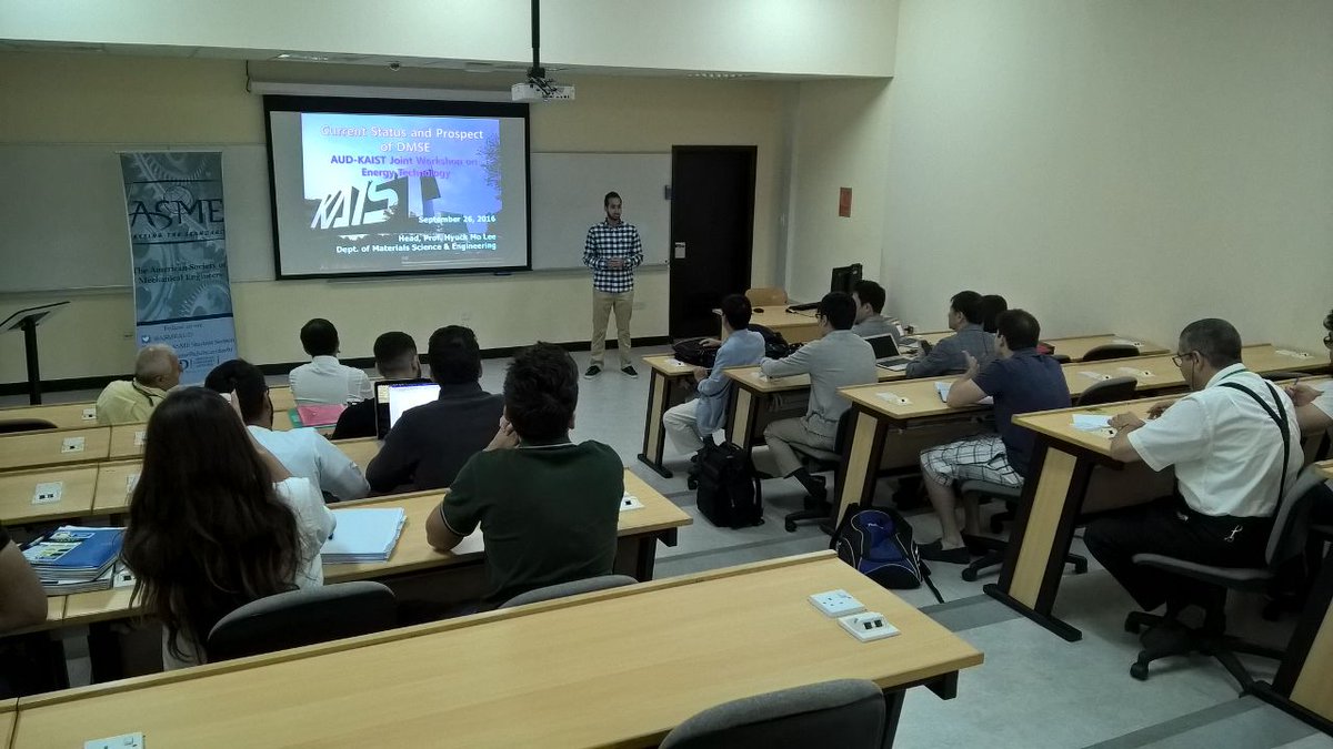 ASMEAUD's tweet photo. AUD - KAIST MSE Joint Workshop on Energy Technology #ASMEvents #Workshop #ASMEAUD https://t.co/qqO4LiWbz6