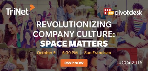 #CompayCulture matters. Join <a href="/drobo/">Drobo</a> @Galvanize <a href="/PivotDesk/">PivotDesk</a> #RevolutionizingCompany Culture: hubs.ly/H04vP-d0