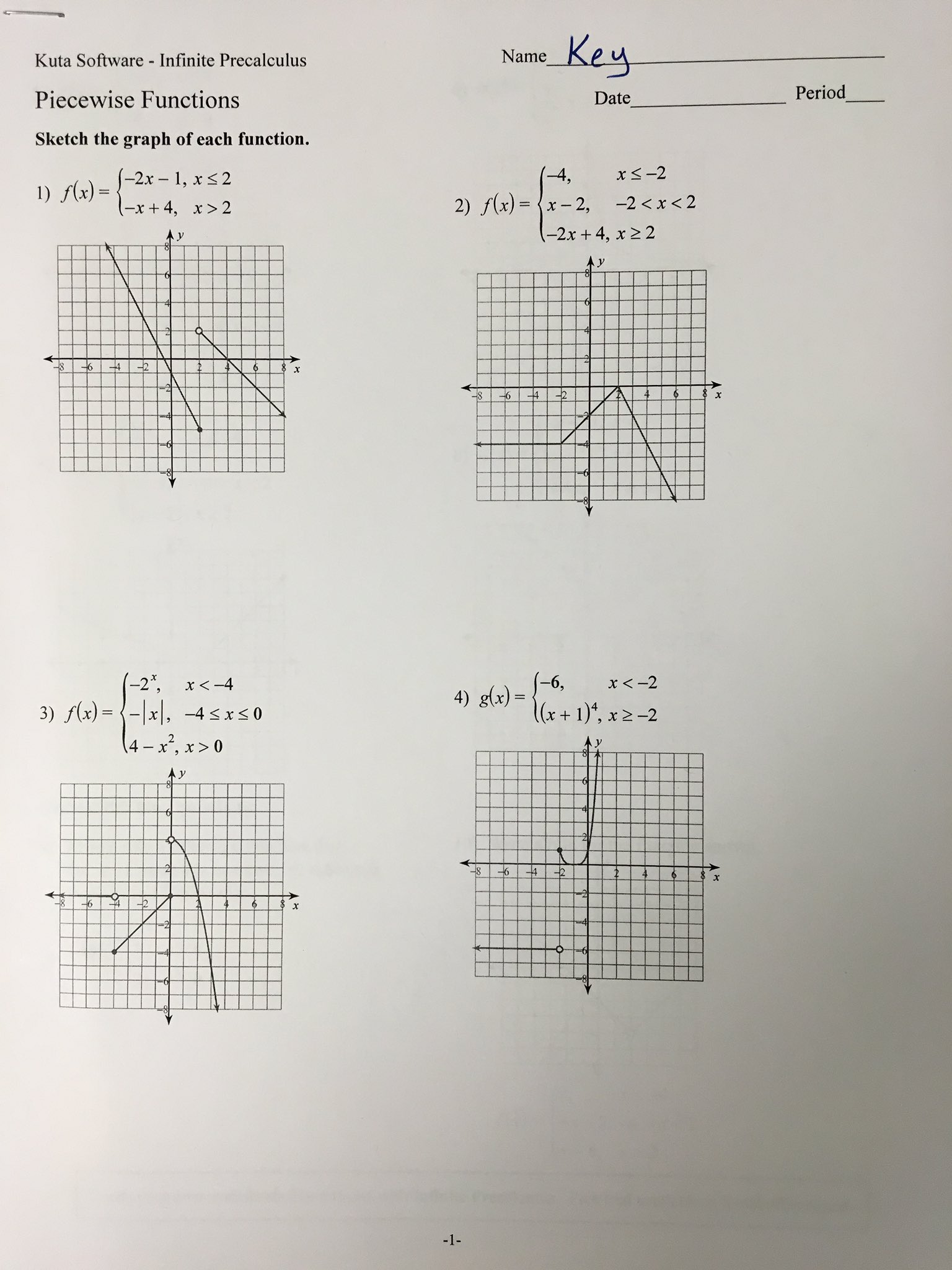 Gary Meinhardt on Twitter: "Honors PreCalc Piecewise Functions Regarding Worksheet Piecewise Functions Answer Key