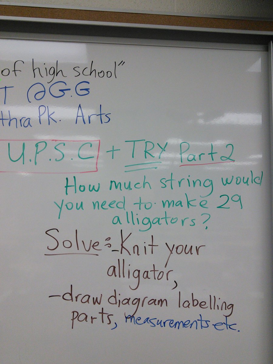 👆knitting 🐊 for FDK @hillsidehornet becomes Patterning problem! No solution identical, so use math reasoning 2 defend answers 🤔 #EngageMath