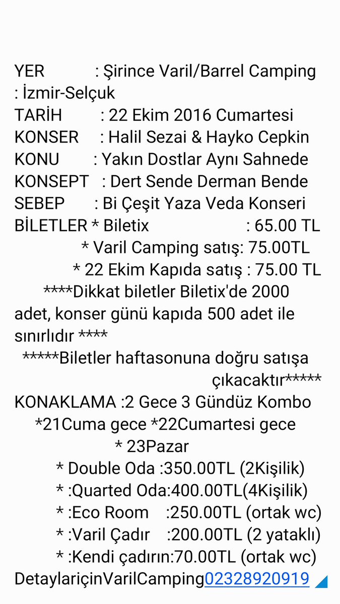 BarrelCamping's tweet photo. Merak ile beklenen 22 Ekim Cumartesi @BarrelCamping de @halilsezaip &amp; @HAYKOCPQN in aynı sahneyi paylaşacağı konser ve festivalin detayları https://t.co/KsHbpWK7HR