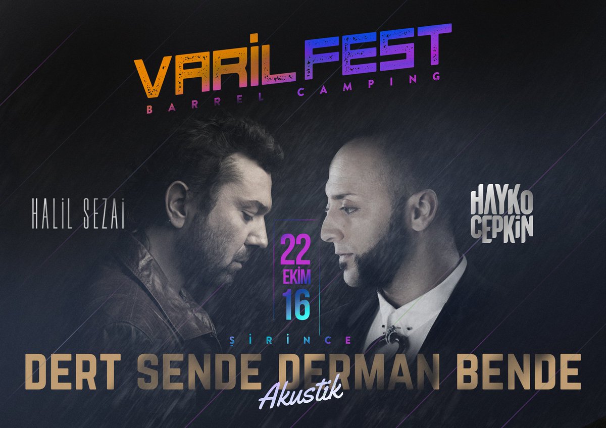 BarrelCamping's tweet photo. Merak ile beklenen 22 Ekim Cumartesi @BarrelCamping de @halilsezaip &amp; @HAYKOCPQN in aynı sahneyi paylaşacağı konser ve festivalin detayları https://t.co/KsHbpWK7HR