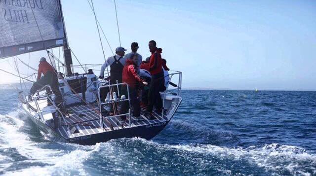Trusting their Helly Hansen gear, the crew of Vulcan raced to a close 2nd place at the Infrasure Spring Regatta, Simonstown
📷 Aubrey Jonsson