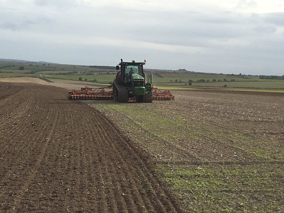 mdpencil1's tweet photo. @MartinSmart2 flat out today on the #carrier ready to be chased by the drill #JD #8345RT #wheatprep https://t.co/DDWHikfEPE