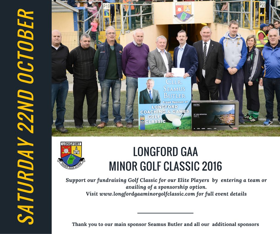 Visit longfordgaaminorgolfclassic.com/classic-entry for full details of our upcoming fundraising event on 22nd October