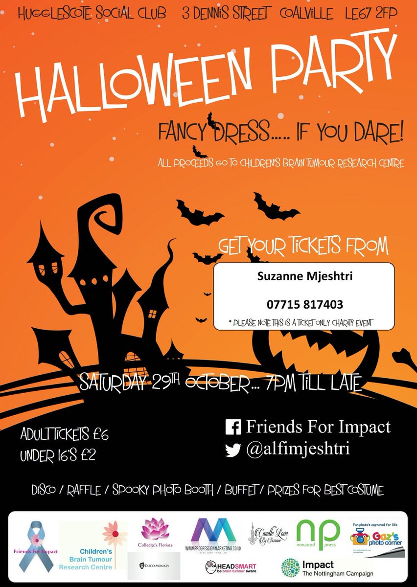 Alfimjeshtri's tweet photo. 🎃🕸👻 Please RT @ColletteatRC @suecolledge1 @SteveWalsh5 @SachaLG  🎃🕸👻 Tickets are now on sale!! Raising funds &amp; awareness in memory of Alfi. https://t.co/Q4szGO7nFZ