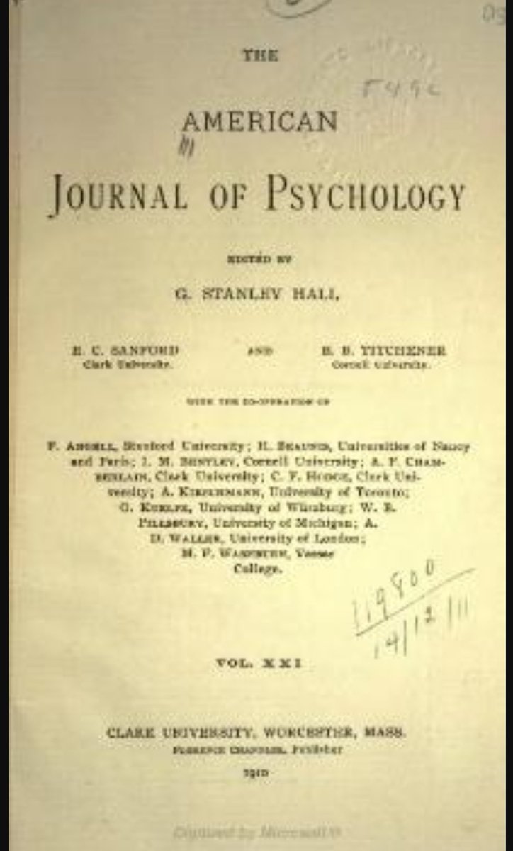 G_Stan_the_mann's tweet photo. Founded the "American Journal of Psychology". Check it out!!! (1887) https://t.co/BkTufSdymL