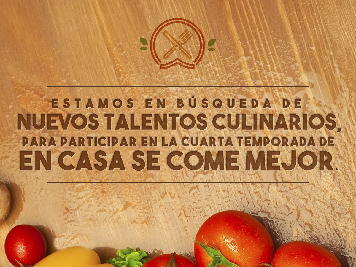ENCASA_TV's tweet photo. Estamos de vuelta! Si crees tener las cualidades necesarias para participar, envíanos un correo a encasa@masaimedia.cl ¡¡Te esperamos!! 😄🍴 https://t.co/REmSSf6Ang