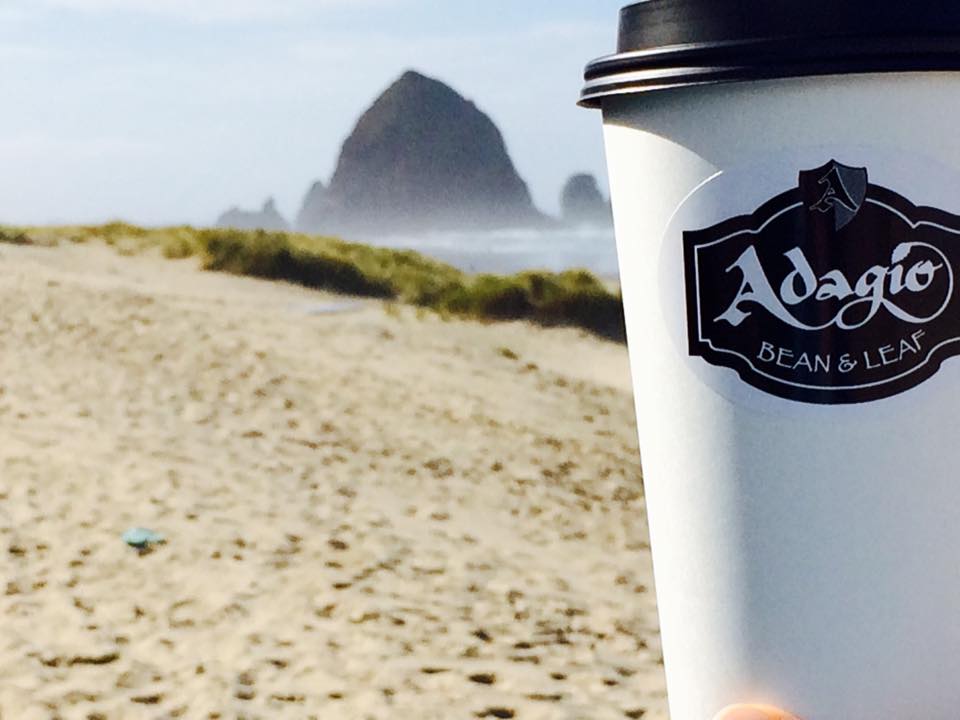 Thank you Katie for reporting back from Haystack Rock in OR.  Where does your Adagio cup take YOU? #adagiobeanandleaf @adagiobeanandleaf