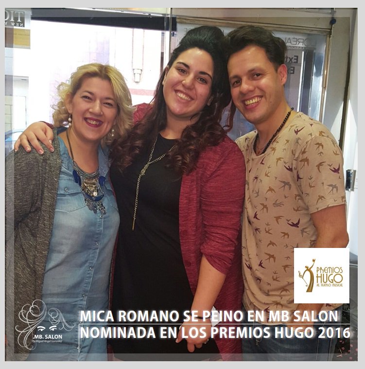 Mica Romano se peinó antes de ir a los #PremiosHugo2016. Te felicitamos por el premio a Revelación Femenina por BARE. ¡Vamos por más!