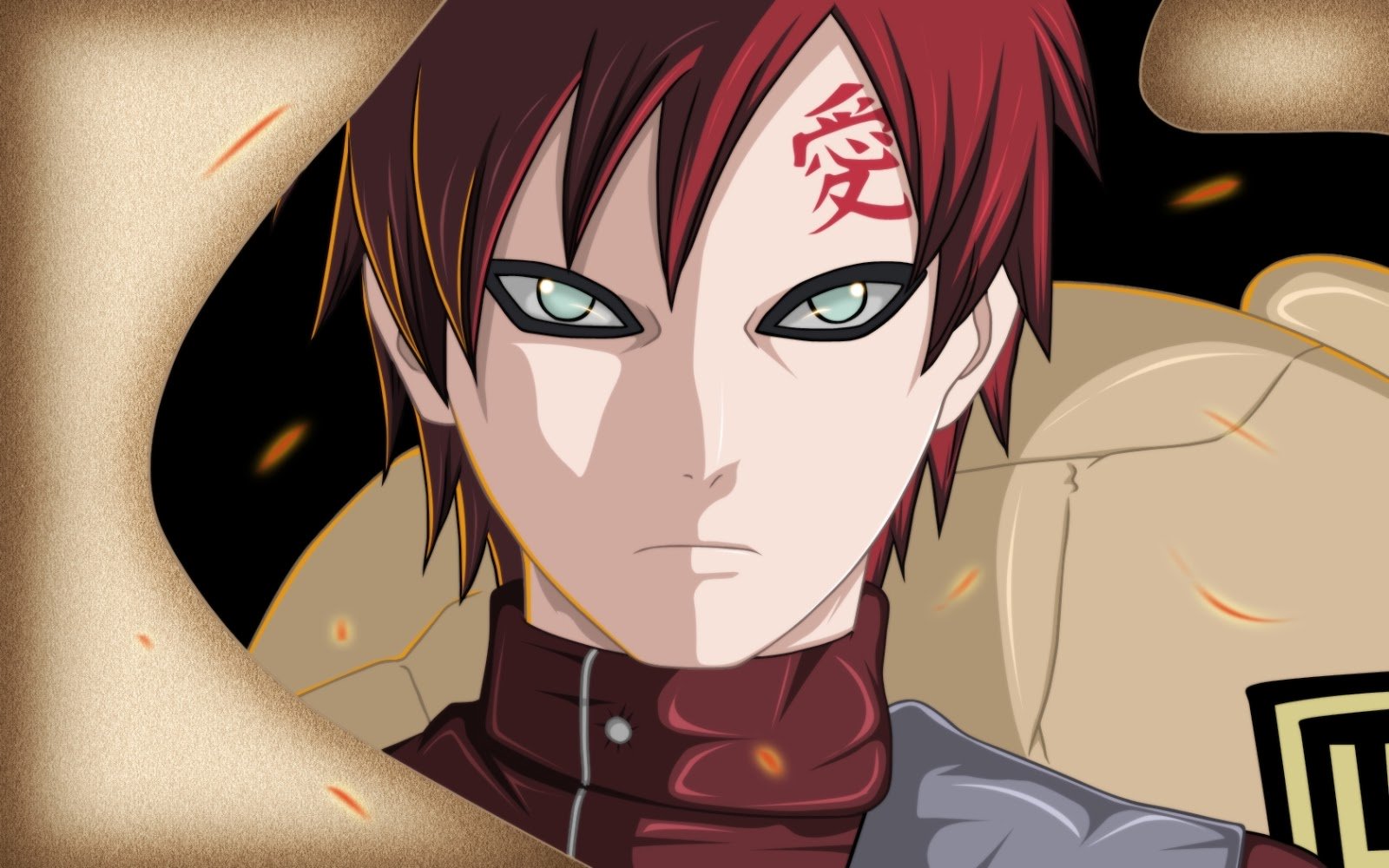 on X: 45. O símbolo tem Gaara na testa significa amor.