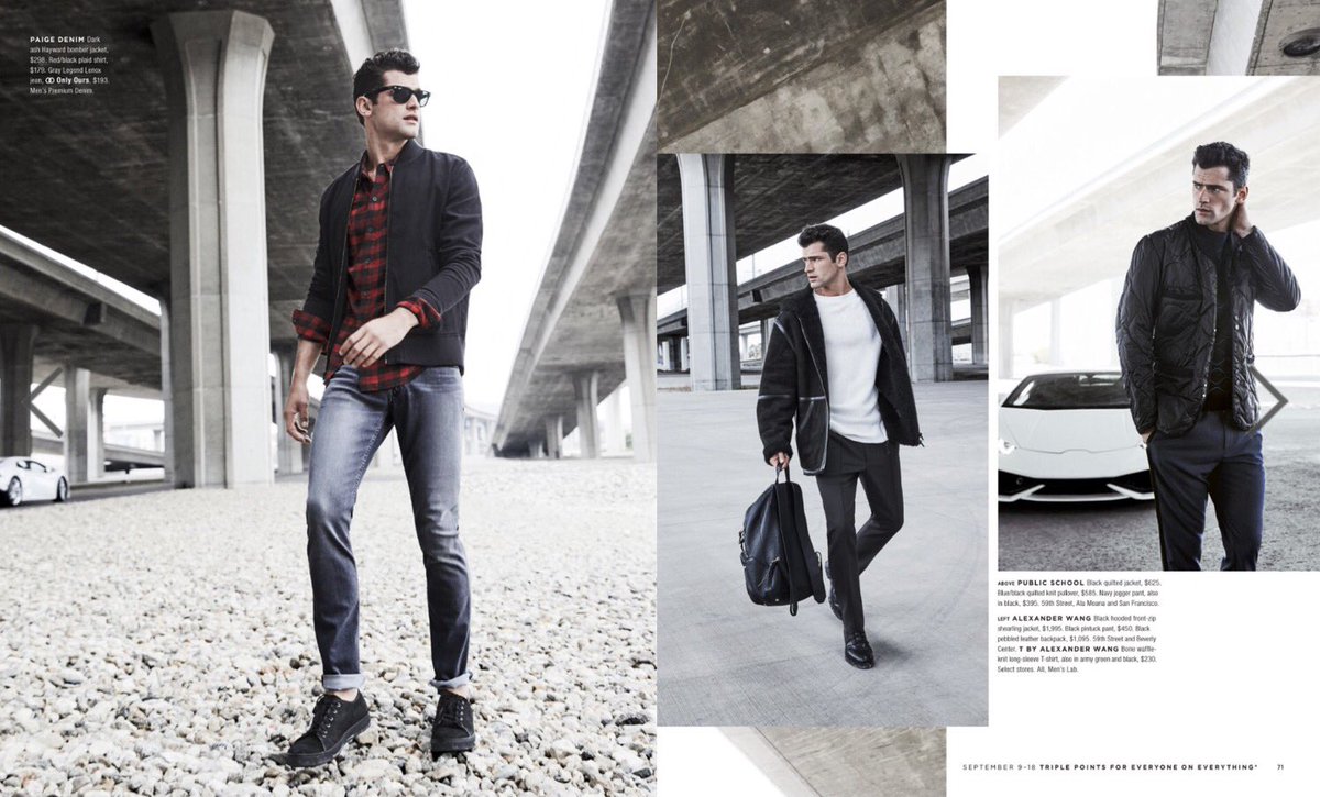 seandotph's tweet photo. Sean O'Pry on the pages of Bloomingdales Men's Fall 2016 online catalogue by Cliff Watts. https://t.co/5zK6pPp7VN